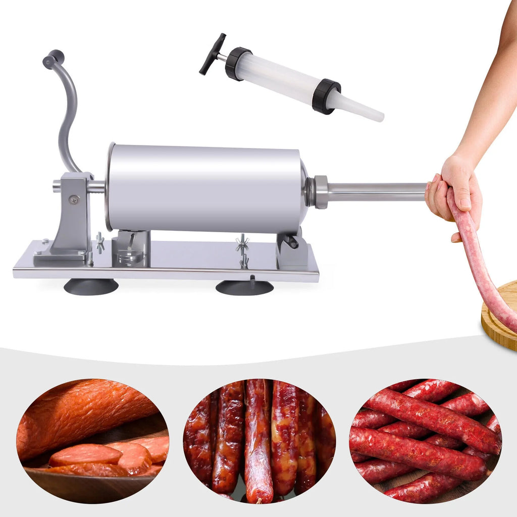 8LBS/4L Manual Stainless Steel Sausage Stuffer R2772