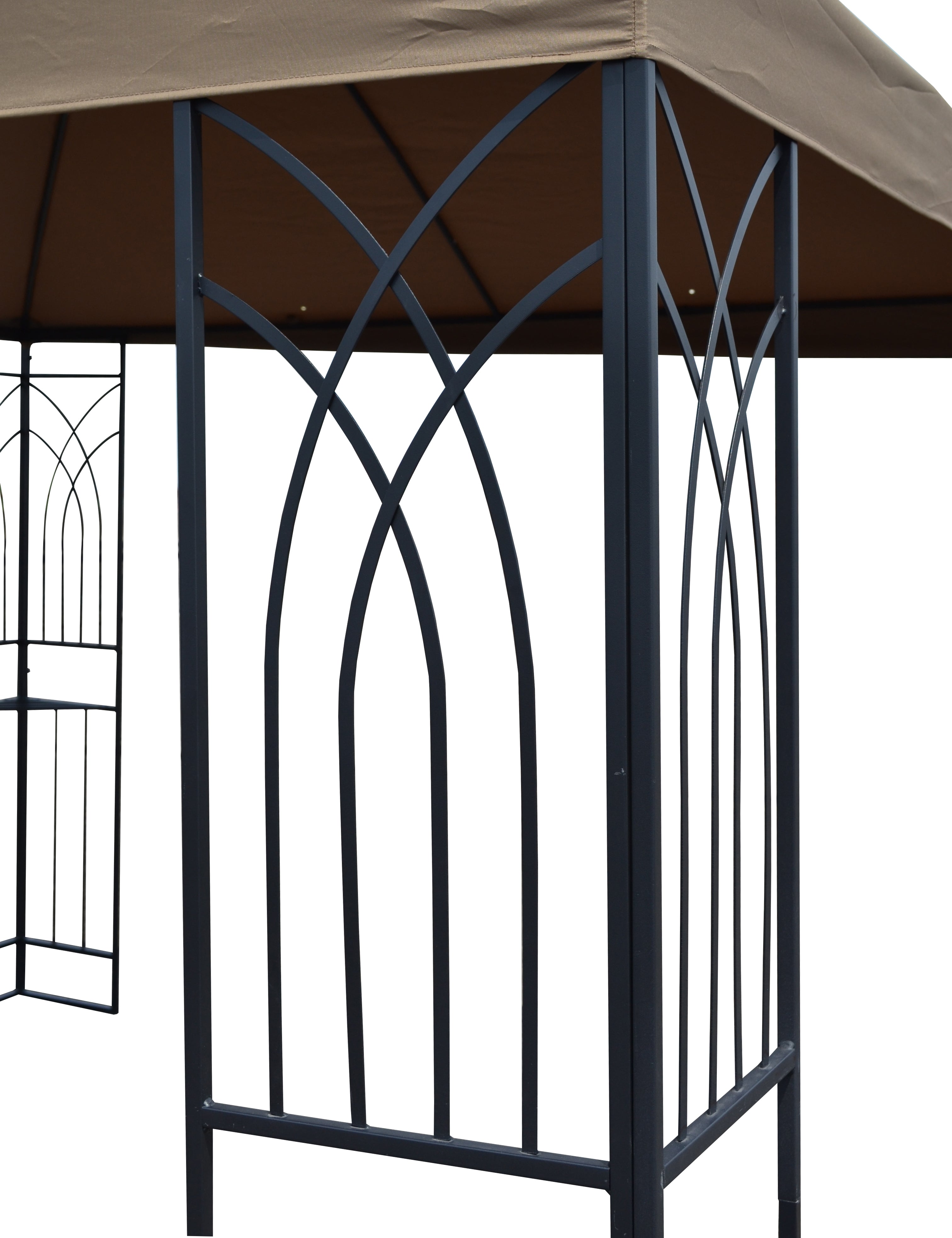 10' x 10' Single-Tier Steel Gazebo with Mosquito Net J496