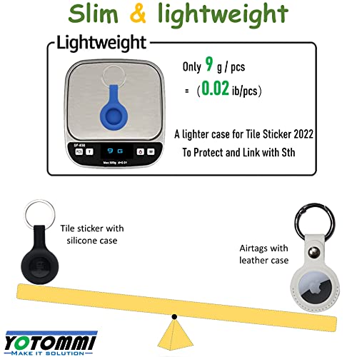 4 Packs Silicone Case for Tile Tracker Tag with Keychain (Black,Green,Pink,Blue) Q932450