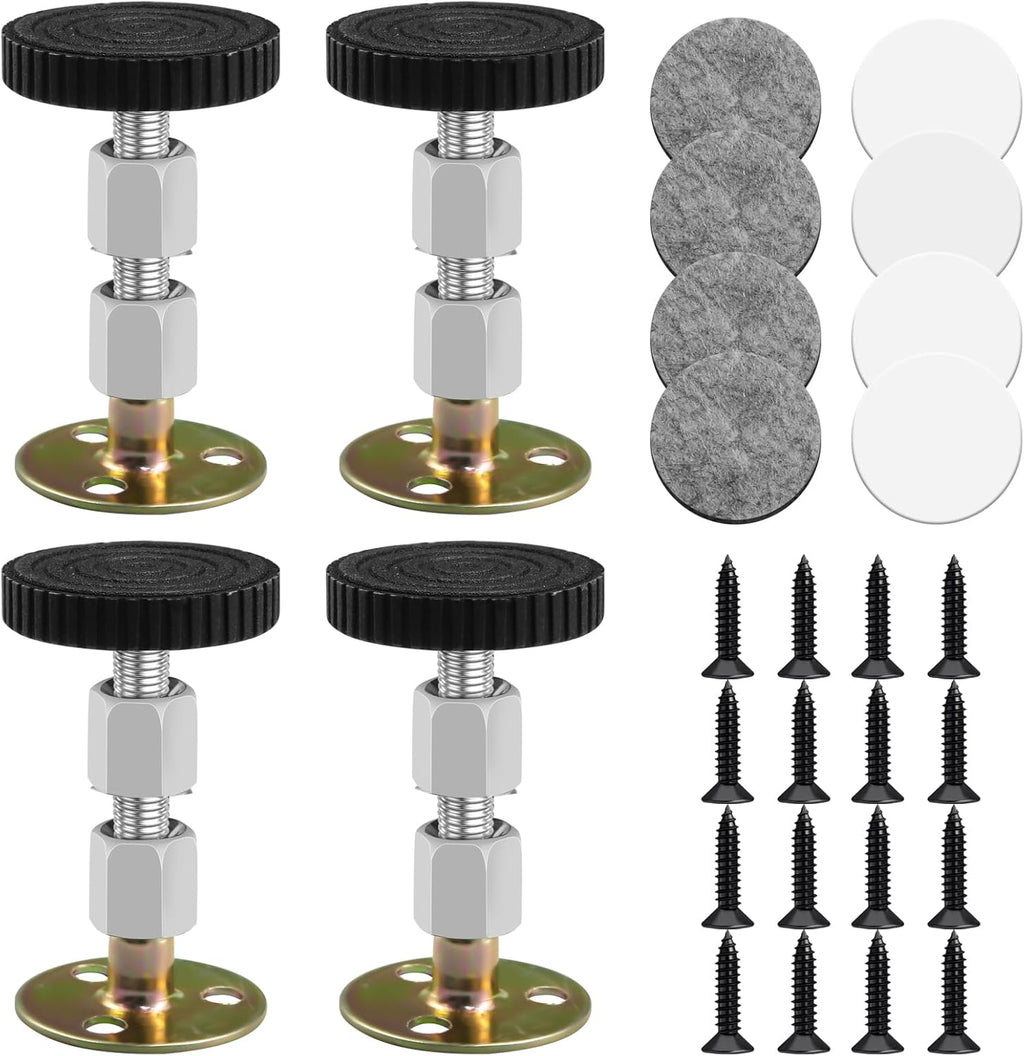4 Pcs Adjustable Furniture Legs with 16 Thread, 64-87mm E70293