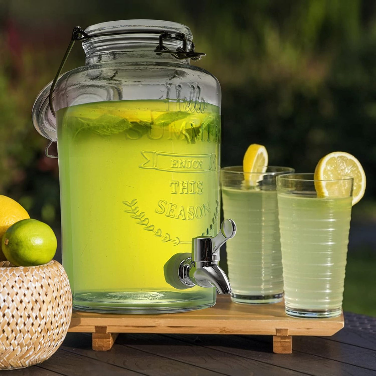 Glass Beverage Dispenser with Spigot, 0.8 Gallon Y6961