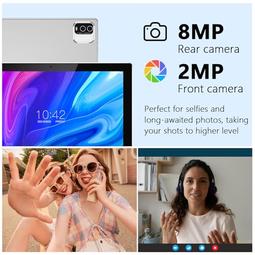 10.1 Inch Android Tablet with Keyboard Mouse Case Stylus 64GB ROM 8GB RAM W65284