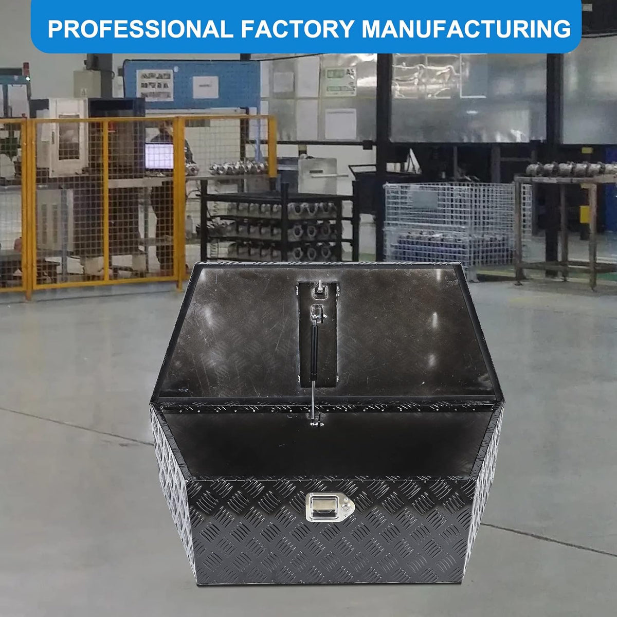 39" x 16.5" x 12" Black Aluminum Trailer Tongue Box I822023
