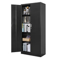 72" Lockable Steel Storage Cabinet with Doors and Shelves E573