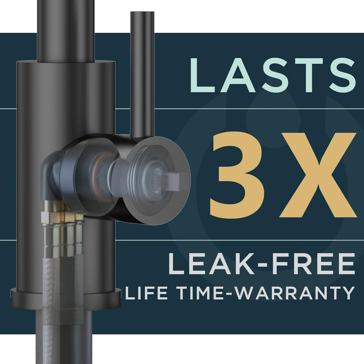 Black Kitchen Faucet with Pull Down Sprayer Stainless Steel High Arc Spout D291955