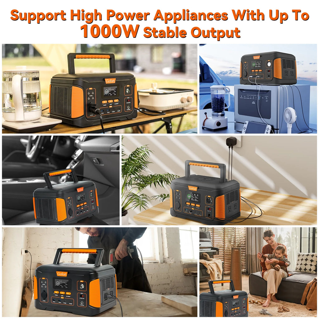 Portable Power Station 932Wh 1000W Battery Backup Solar Generator S963932