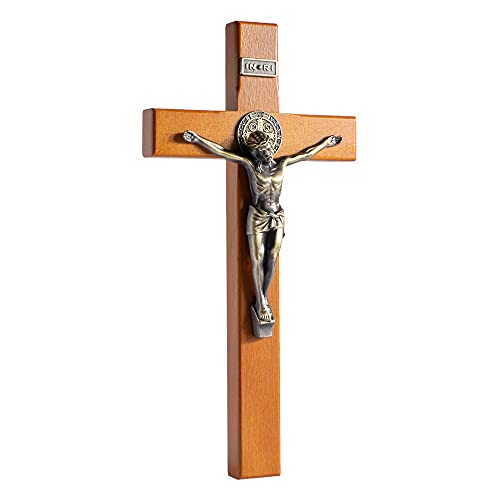 10.7 Inch Wooden Wall Cross J192