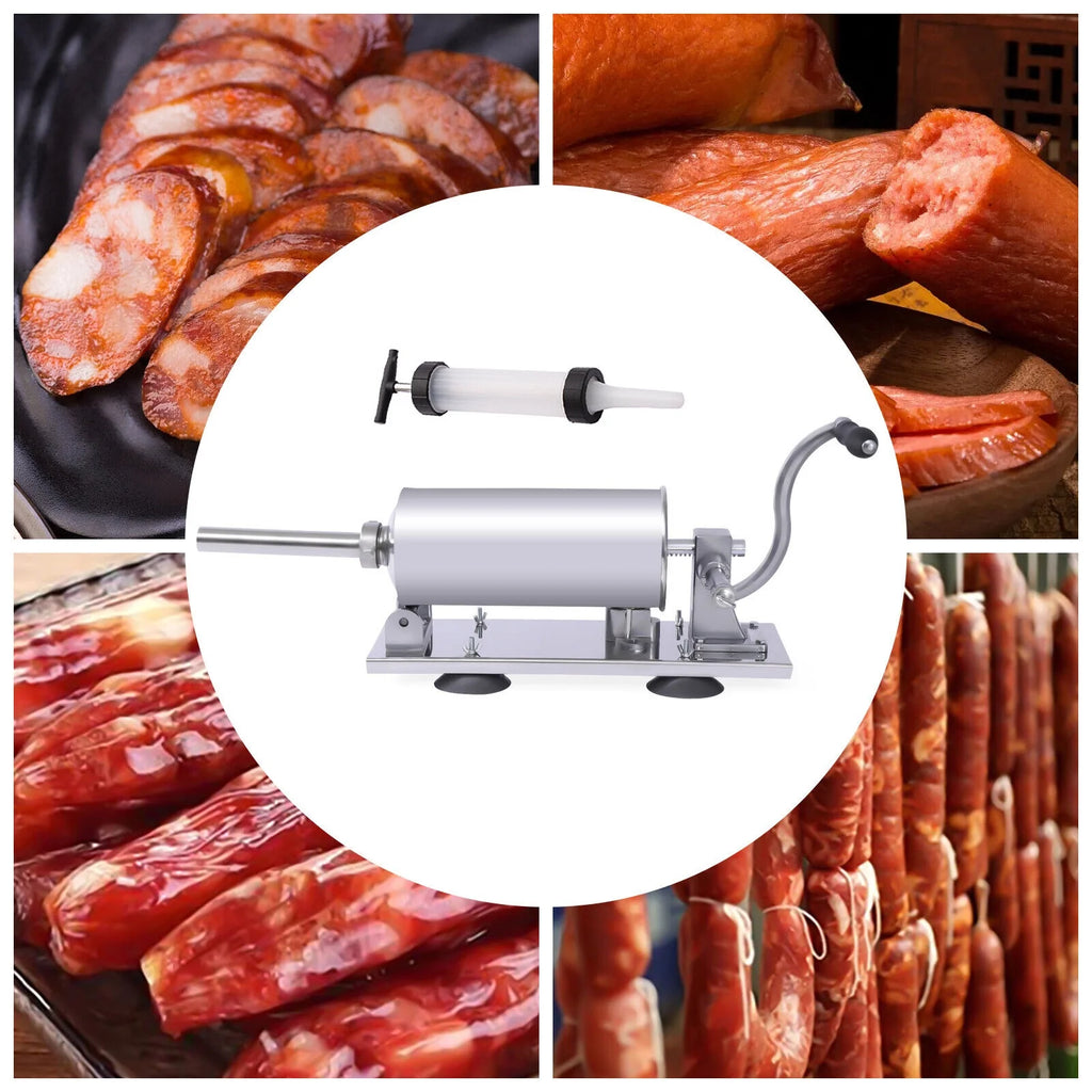8LBS/4L Manual Stainless Steel Sausage Stuffer R2772