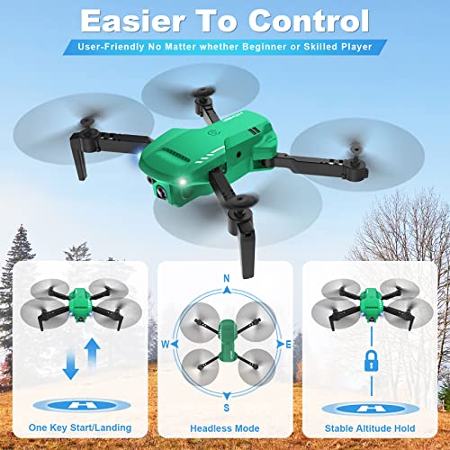 Drone with Camera 1080P HD, FPV Foldable Drone with Carrying Case, 2 Batteries, 90° Adjustable Lens A765