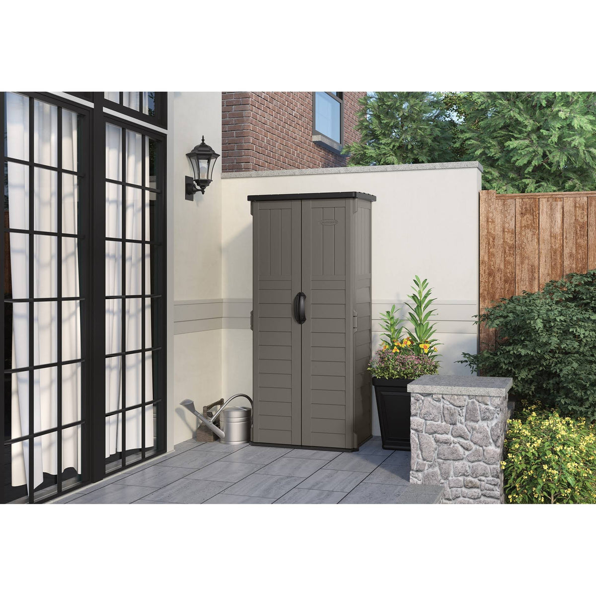 Gray Vertical Storage Shed P963021