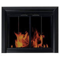 Black Fireplace Glass Firescreen Doors U6499
