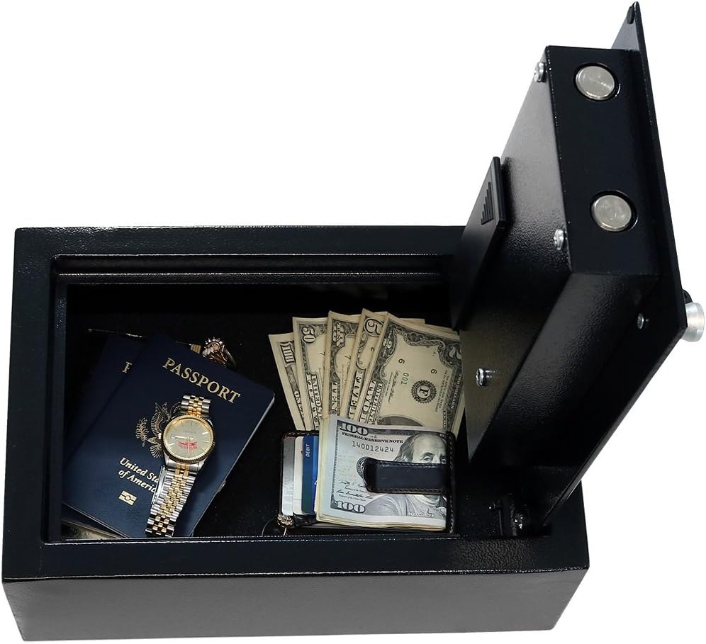 Metal Security Cabinet with Programmable Lock, 0.28 Cubic Feet, Pack of 2 R471
