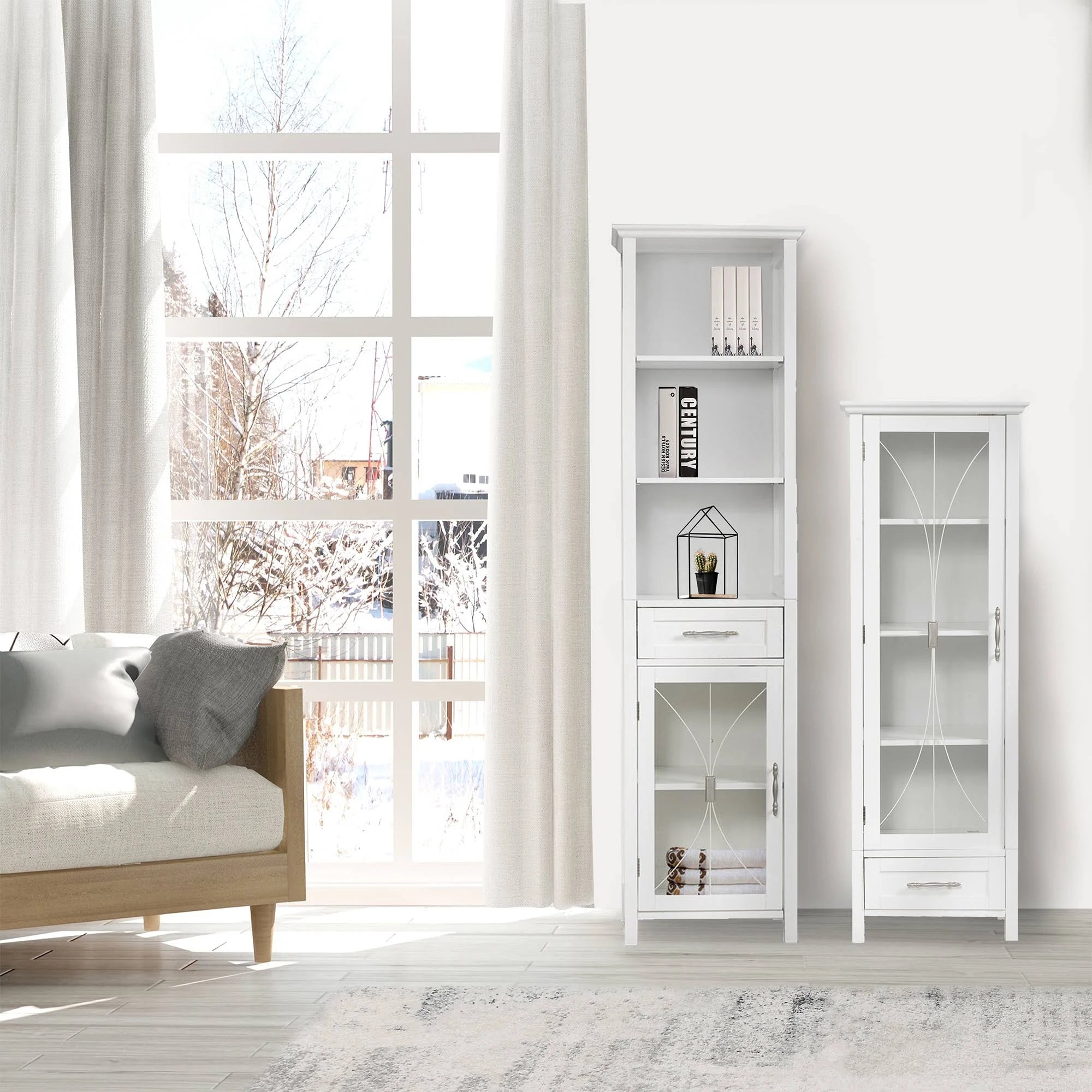 White Linen Cabinet E5887