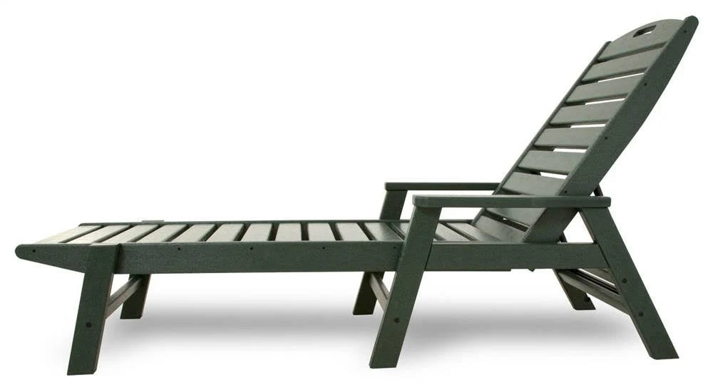 Green Chaise with Arms X323