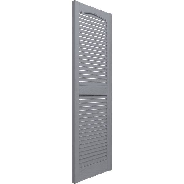 18x22W x 48x22H Vinyl Louver Shutters with Shutter-Loks O319042