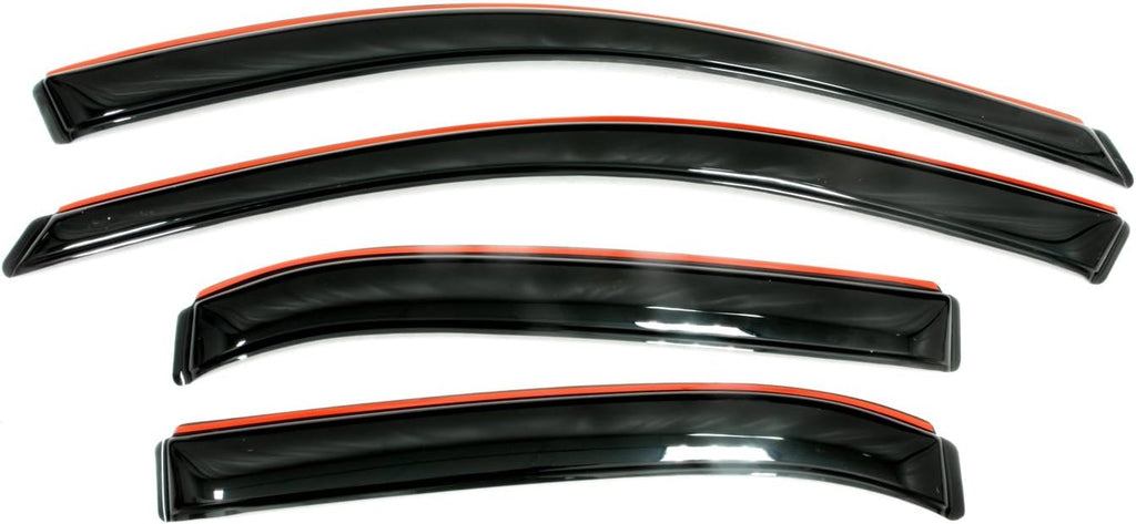 Low Profile Dark Smoke Side Window Deflector, 4-Piece Set N541