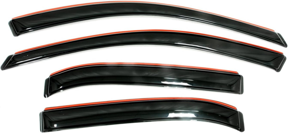 Low Profile Dark Smoke Side Window Deflector, 4-Piece Set N541