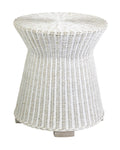 White Rattan Accent Table N9809