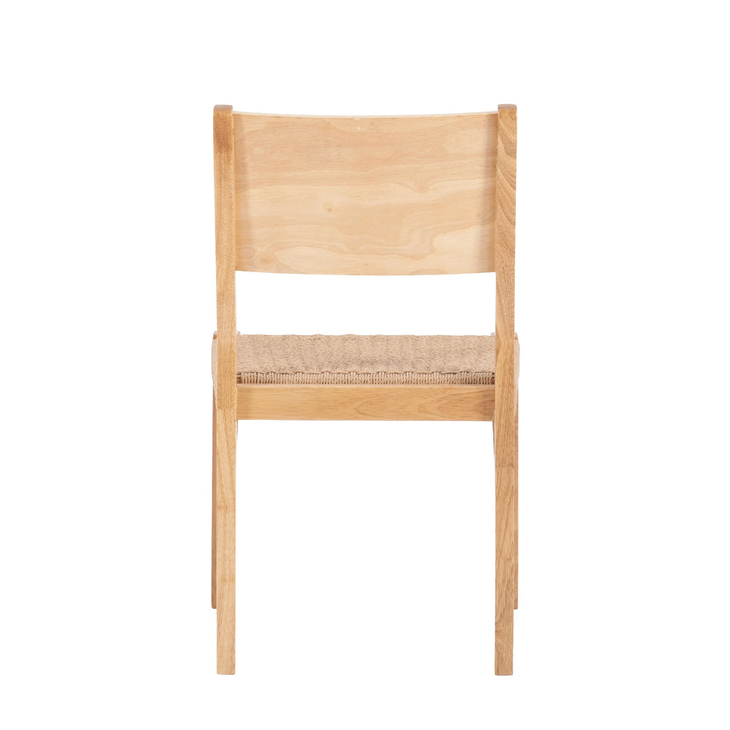 Natural Handwoven Rope Seat Dining Chair, Set of 2 P82534