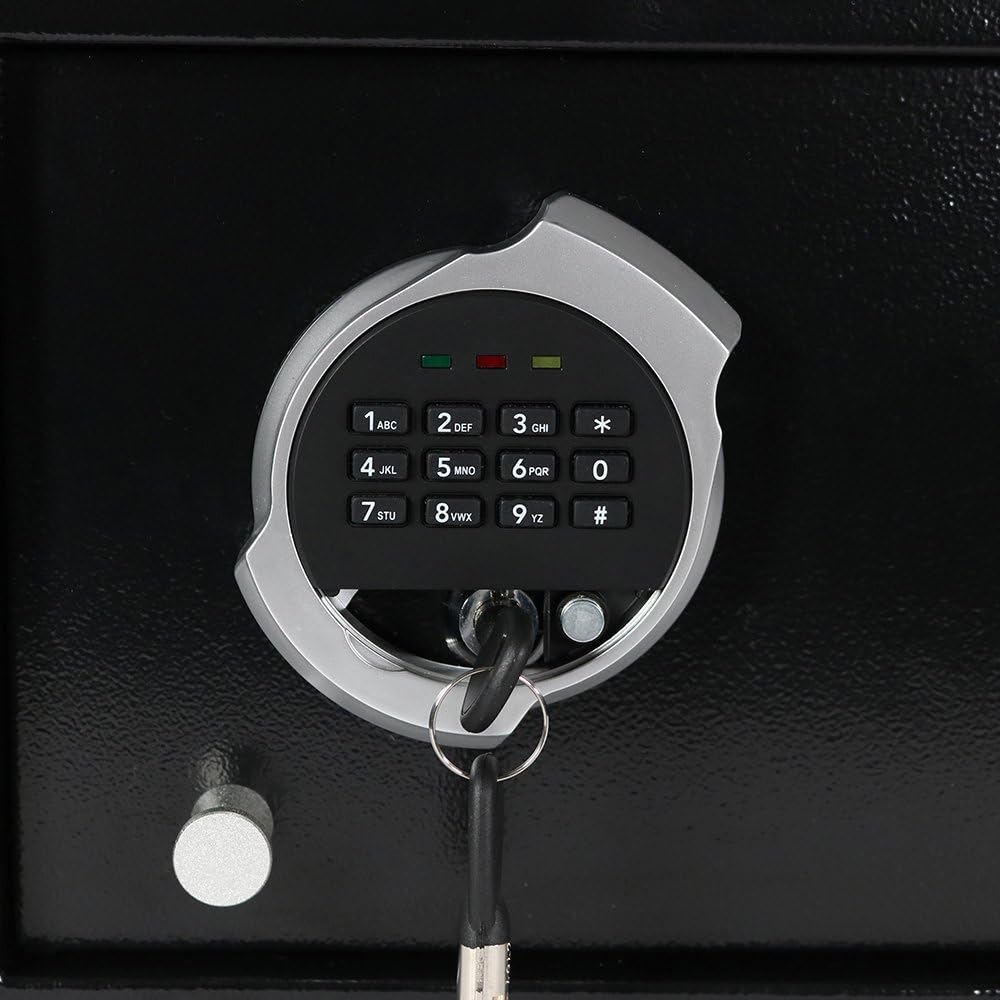 Metal Security Cabinet with Programmable Lock, 0.28 Cubic Feet, Pack of 2 R471