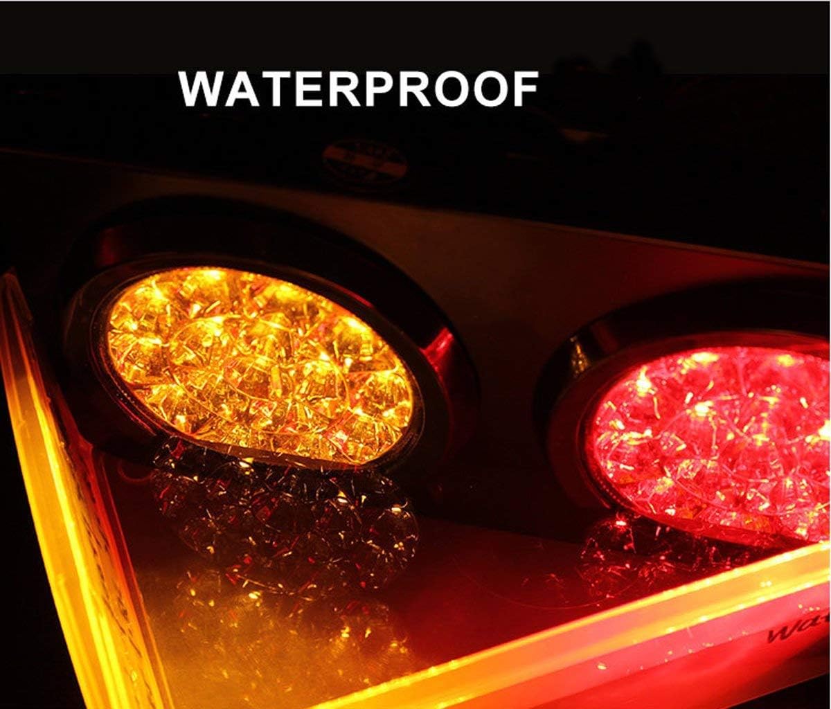LED Truck Trailer Tail Lights with Iron Bracket Base, 48-LED, 2 PCS X583
