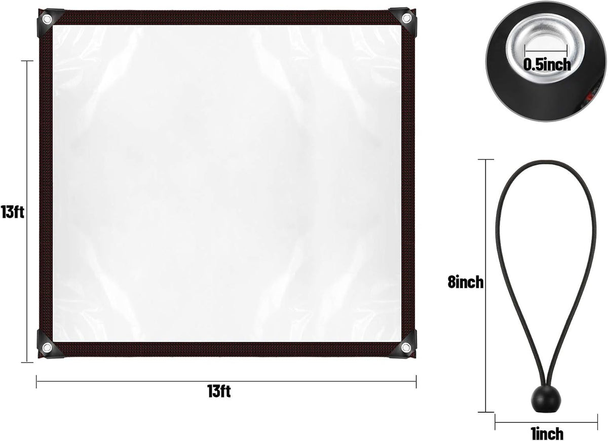6.5 x 6.5 Feet PE Tarp with Elastic Rope S1313