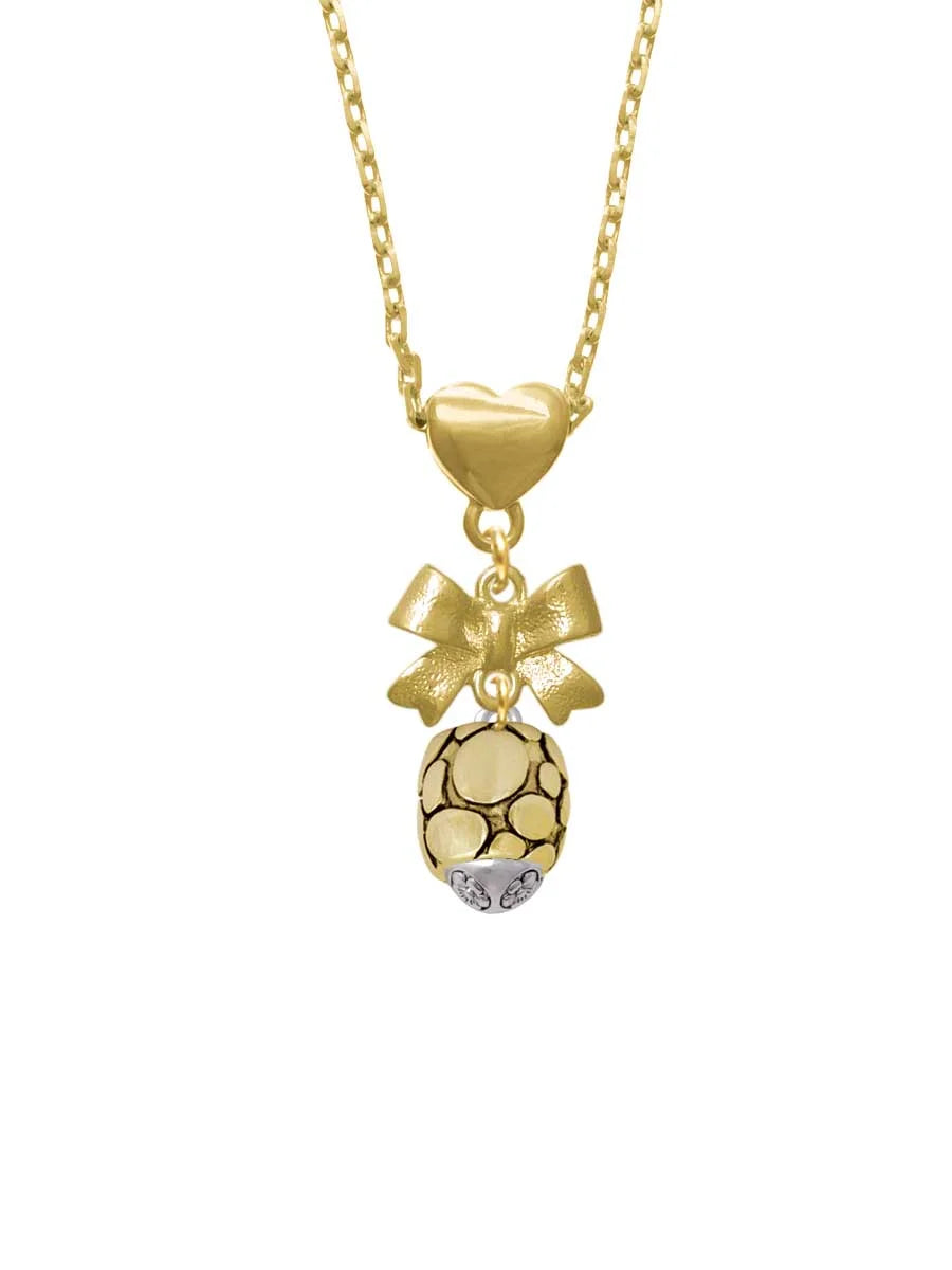 Goldtone Heart Necklace A8861