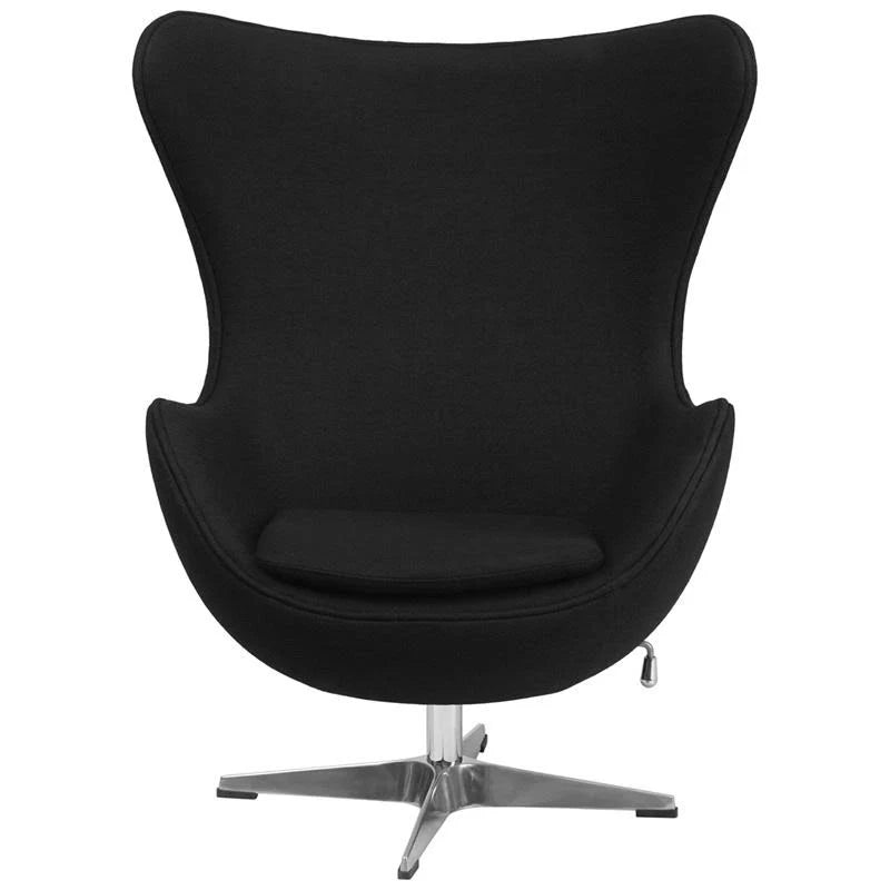 Gold Leather Egg Chair with Tilt-Lock Mechanism V61241