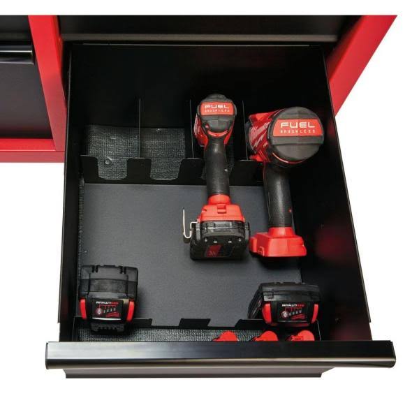 Red 8 Drawer Rolling Steel Storage Cabinet B598