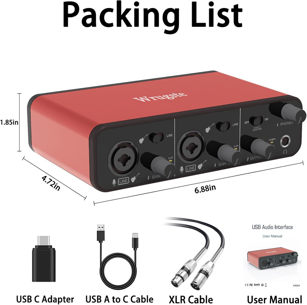 USB Audio Interface with XLR, 24Bit/96kHz Y148