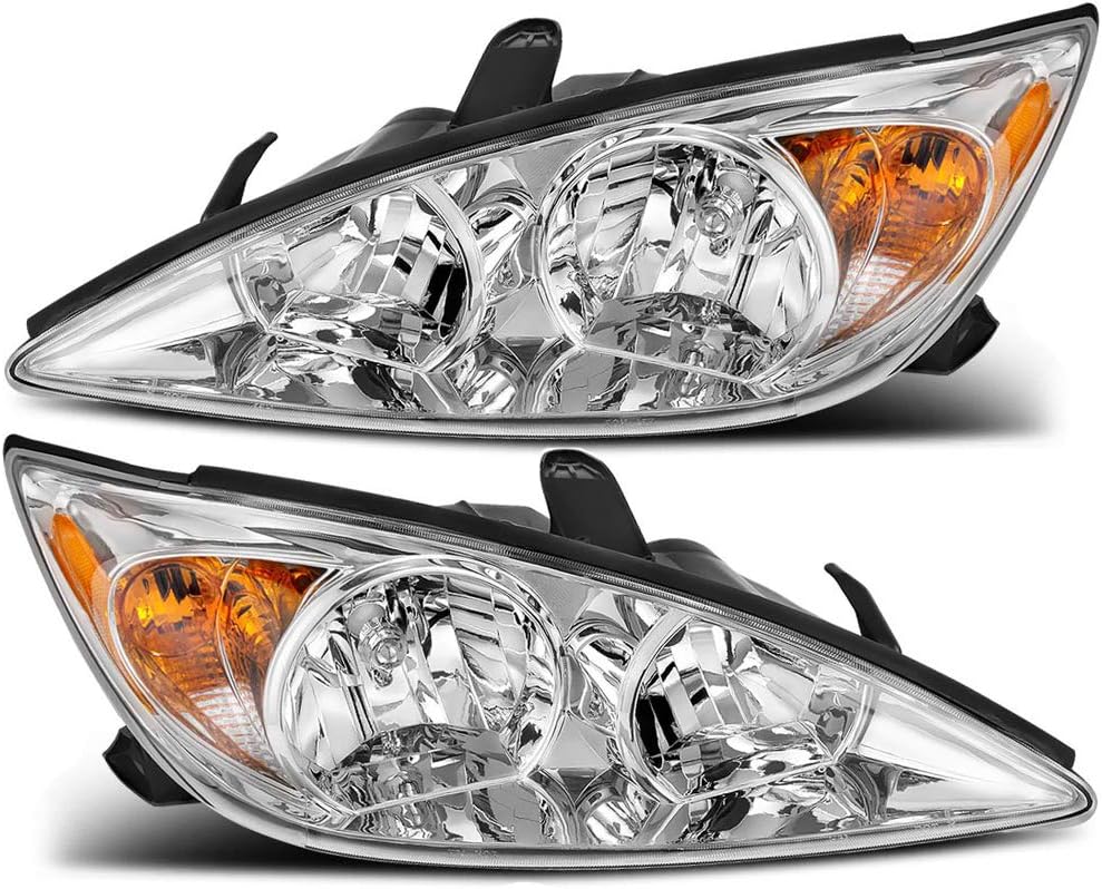 Chrome Halogen Headlights Assembly Pair P706