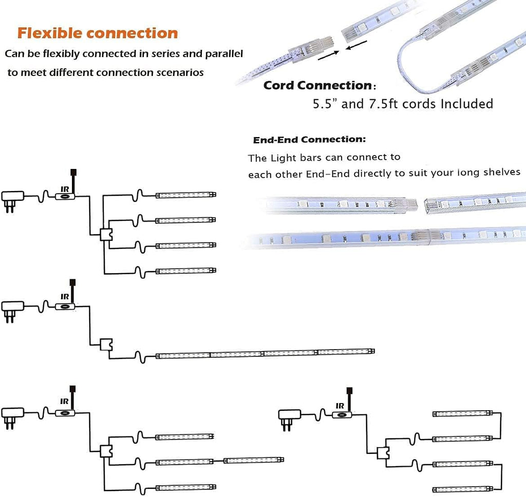 16 Linkable RGB LED Light Bar Kit F65306
