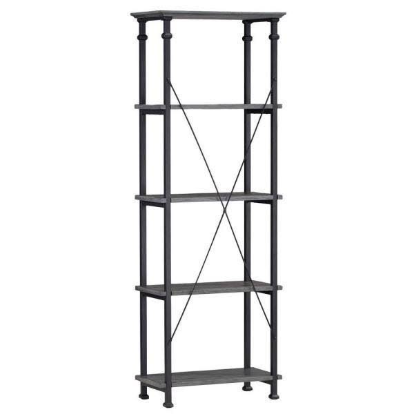 Weathered Grey Open Bookcase T501975