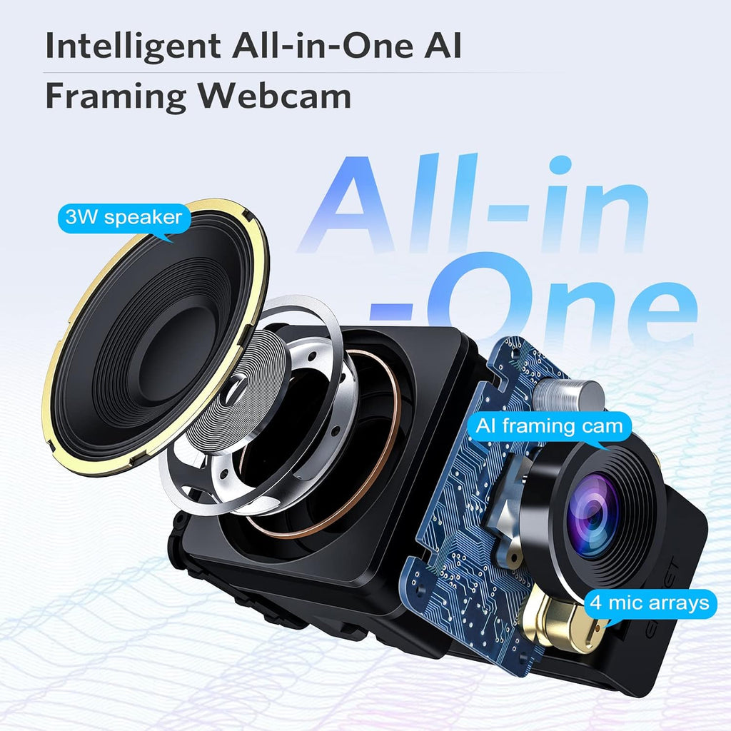 All-in-1 FHD 1080P Webcam with Speaker & 4 Mics U686