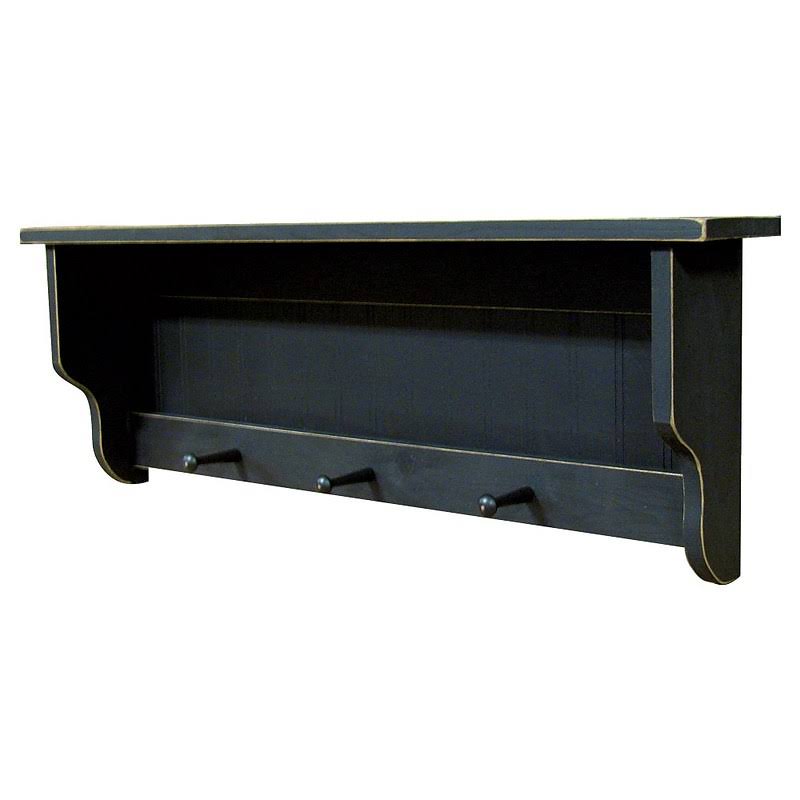 Cream Pine Shelf with Pegs Q557