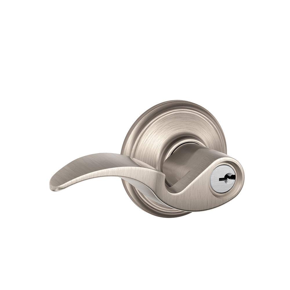 Satin Nickel Keyed Entry Lever C479
