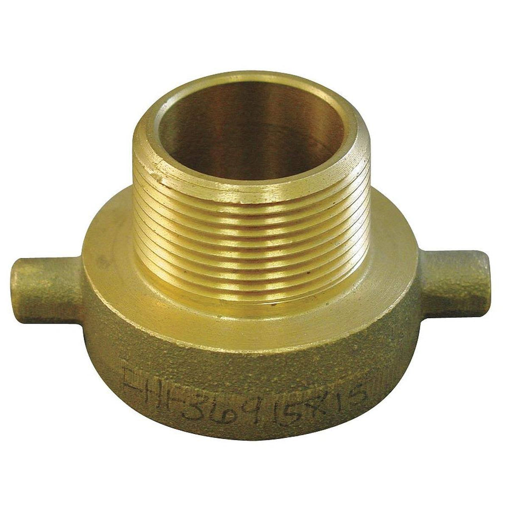 Fire Hose Adapter, Pin Lug, Brass x Brass, 2-1/2 in x 4 in N803486