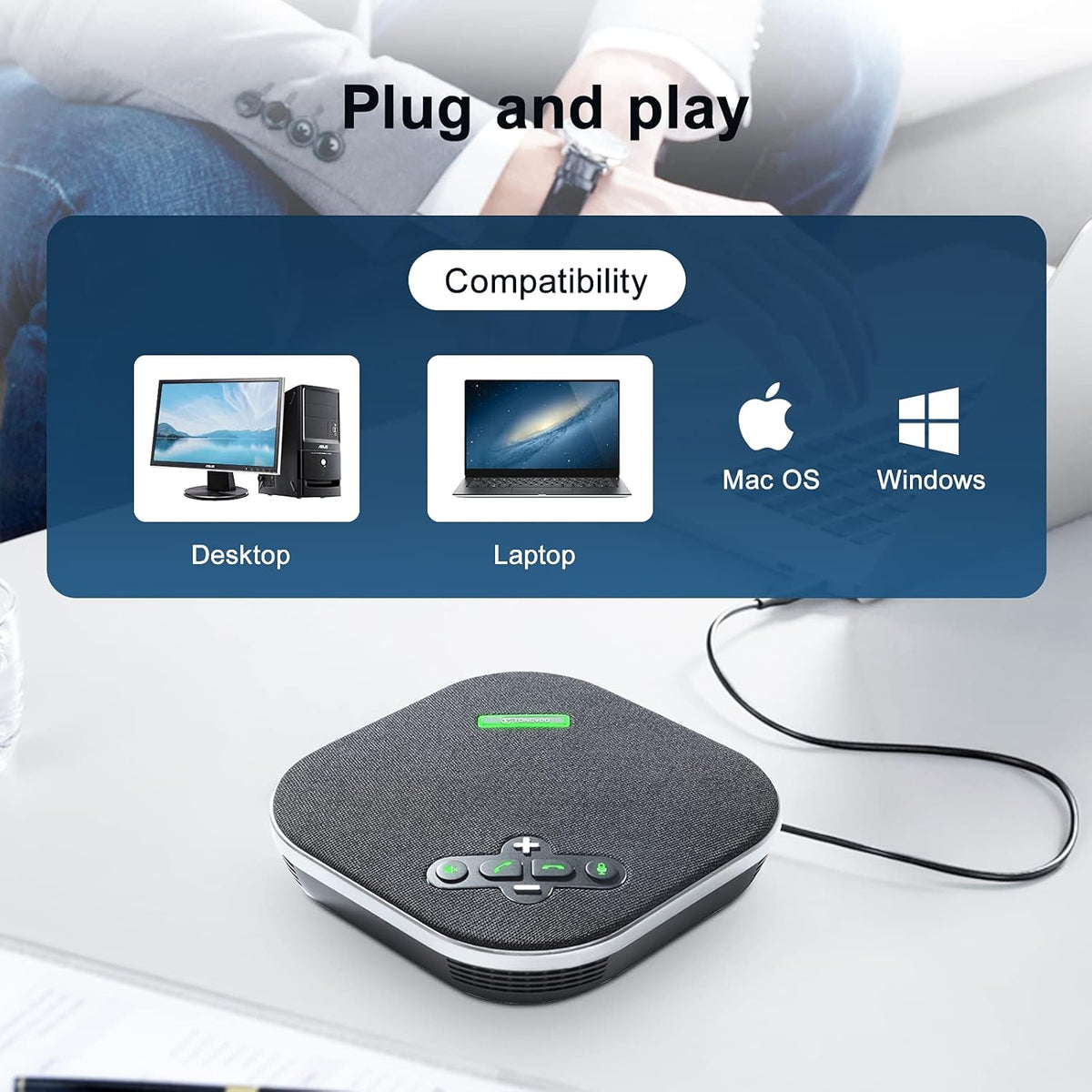 USB Speakerphone Conference Speaker with Microphone C478