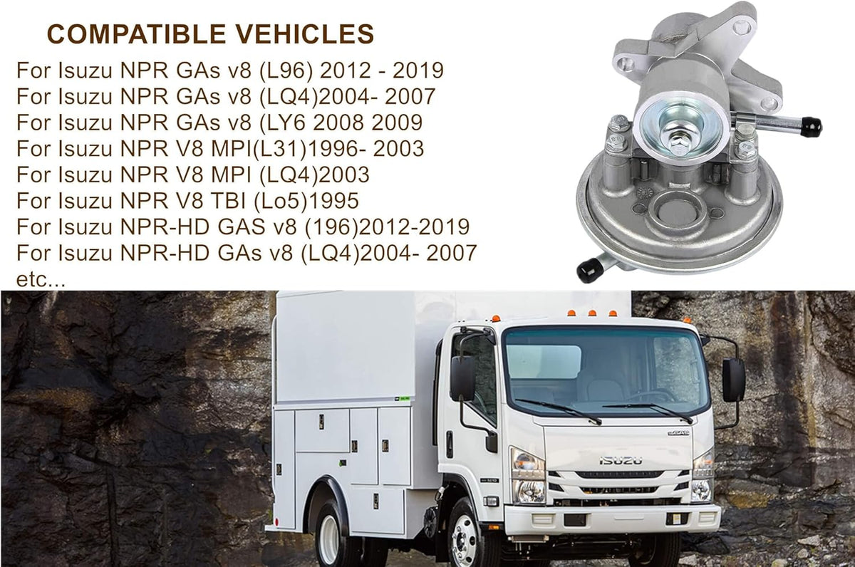 Vacuum Pump for Isuzu NPR Gas V8 L14364