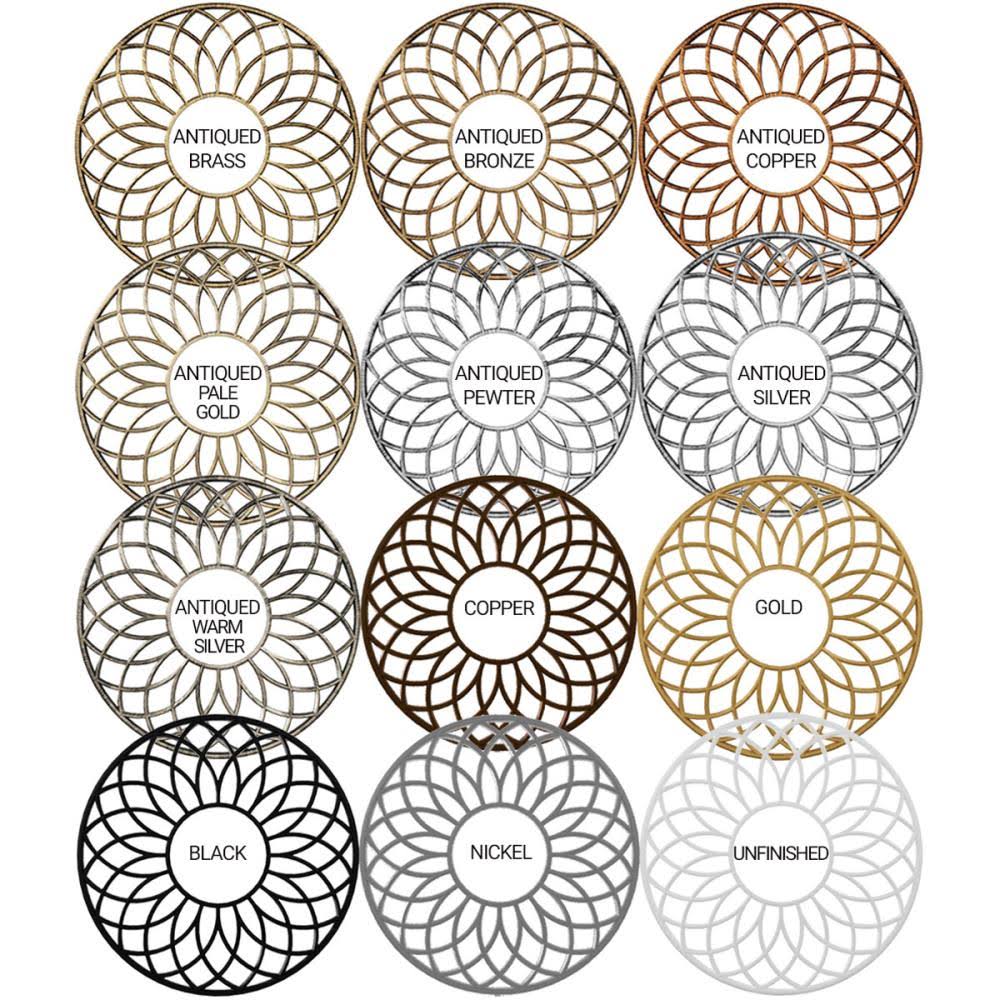 36x22OD x 13 1/8x22ID x 1x22P PVC Pierced Ceiling Medallion A735