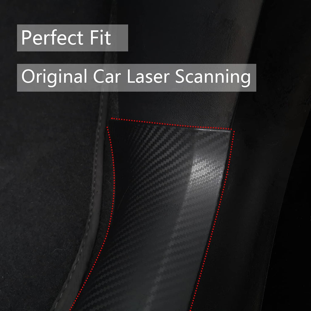 Matte Carbon Fiber ABS Door Sill Protector Set W6471