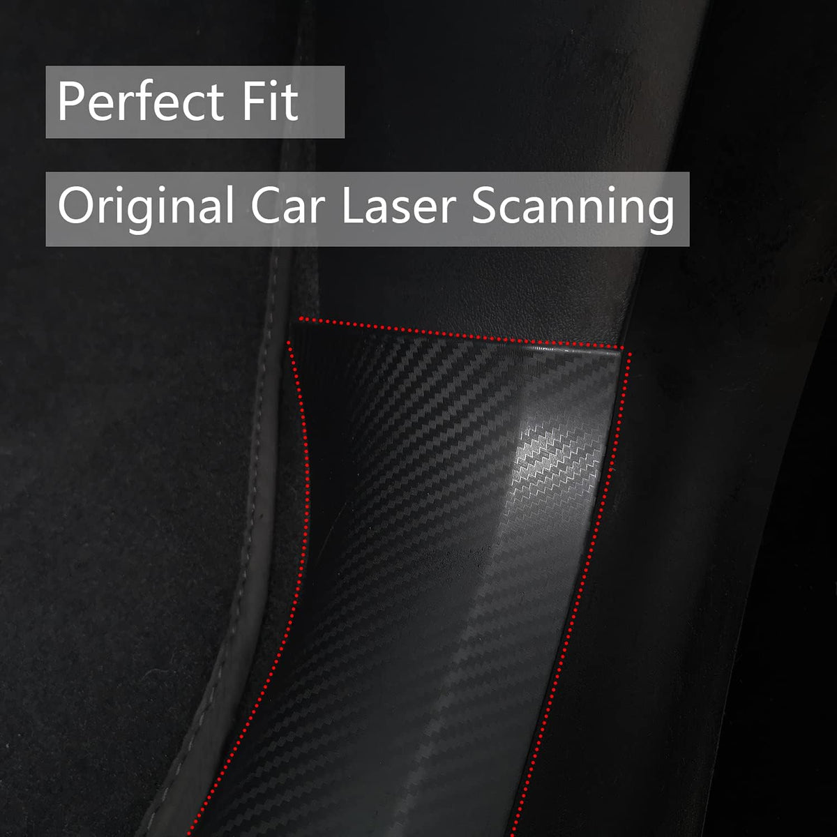 Matte Carbon Fiber ABS Door Sill Protector Set W6471