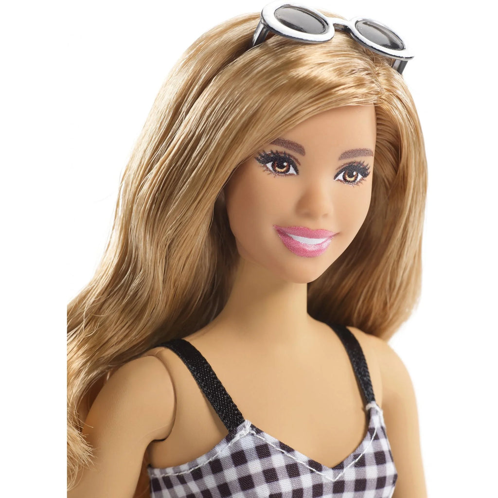 Black & White Dress Curvy Fashion Doll E15668