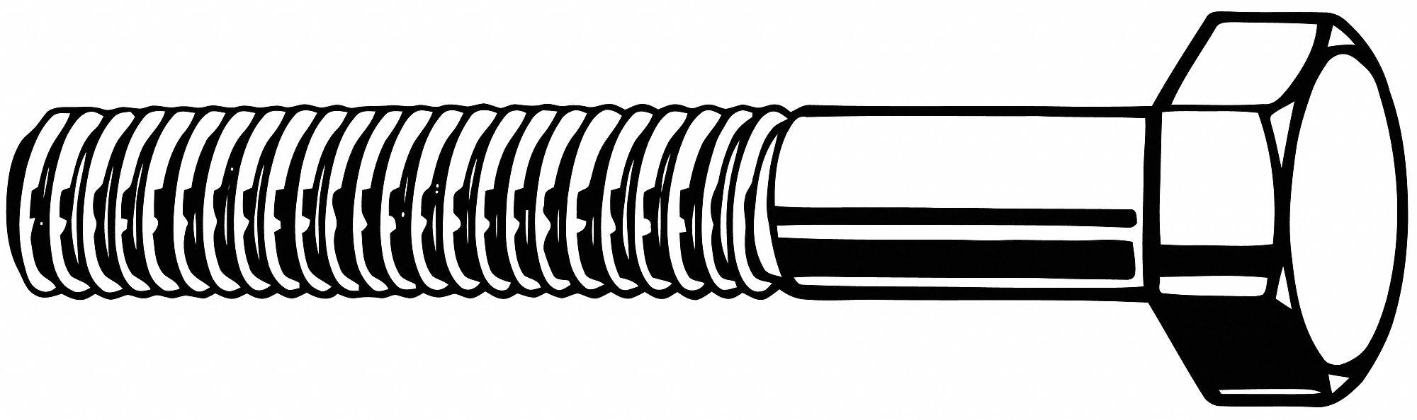 1-1/2-6X6 Steel Hex Head Cap Screw, Grade 5, Zinc Plated, Pack of 5 F82493