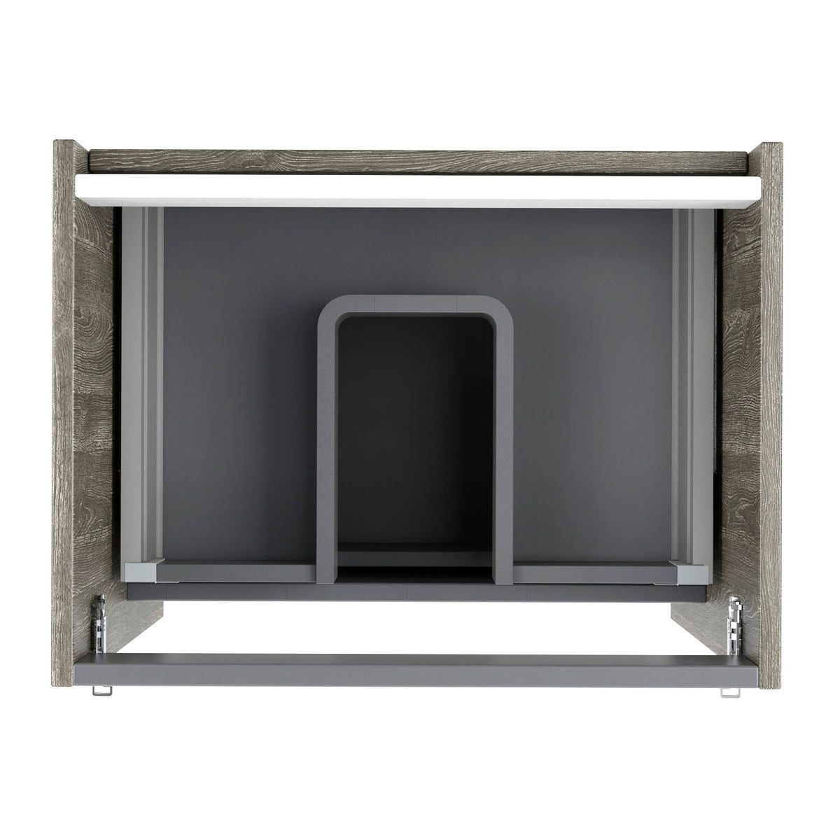 Charred Oak Wood 24 x 24 x 18 inch Bathroom Vanity Cabinet with Ceramic Top Sink Y838