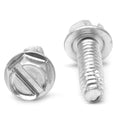 5/16-18 x 2 1/2 Coarse Thread Thread Cutting Screw Slotted Hex Washer Head Type F Low Carbon Steel Zinc Plated A1755
