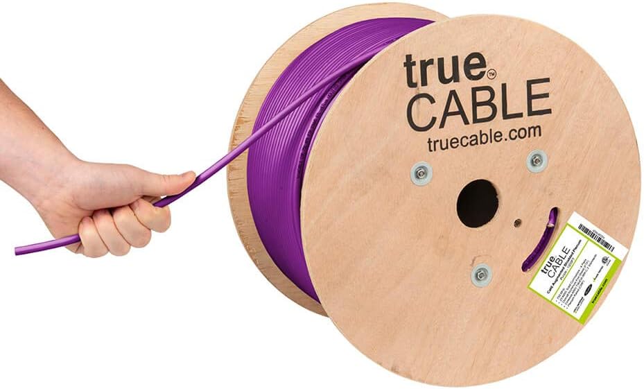 1000ft Purple 23AWG Solid Bare Copper Bulk Ethernet Cable H280