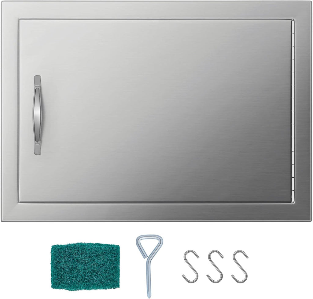 Stainless Steel Horizontal Single BBQ Door 20W x 14H Inch X6603