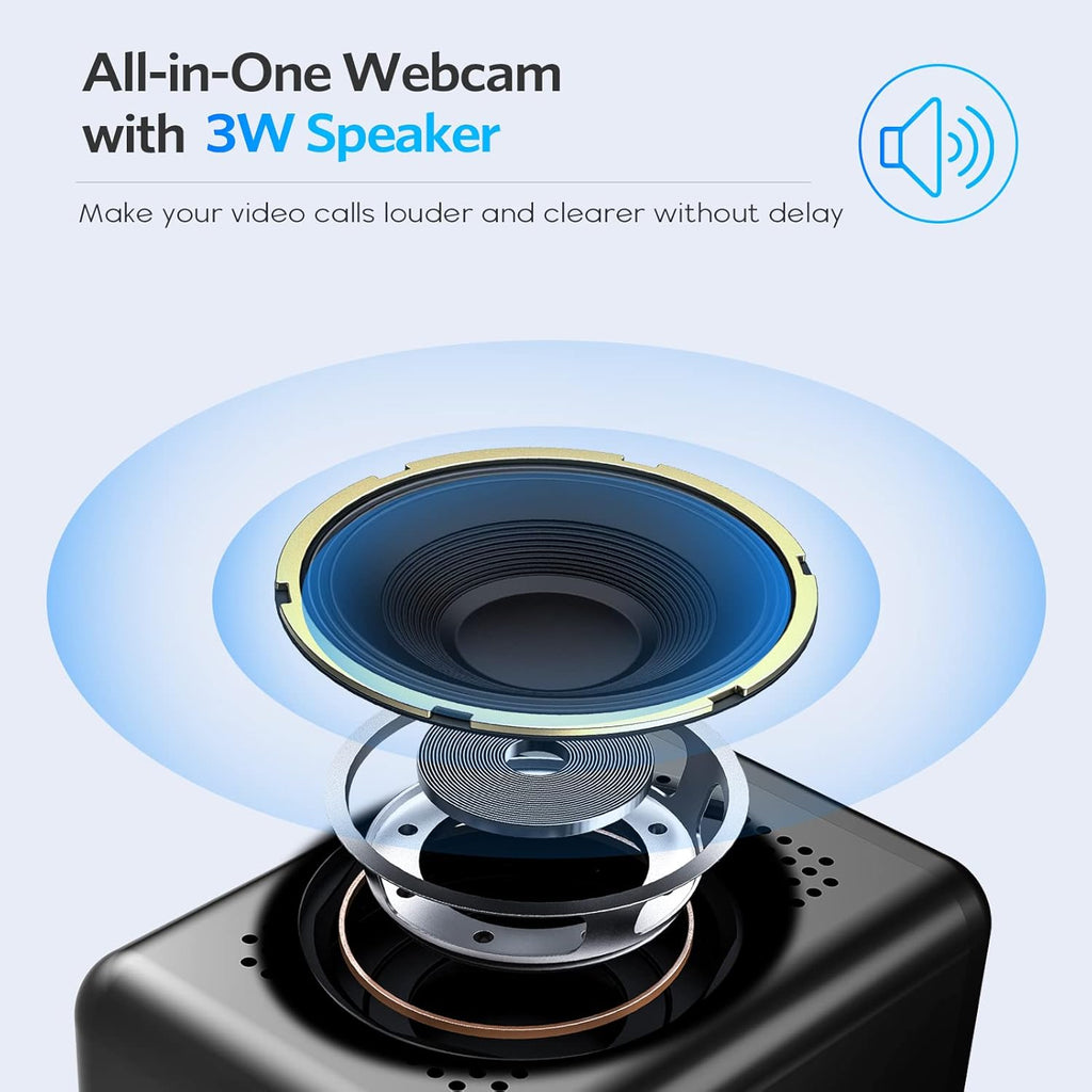 All-in-1 FHD 1080P Webcam with Speaker & 4 Mics U686