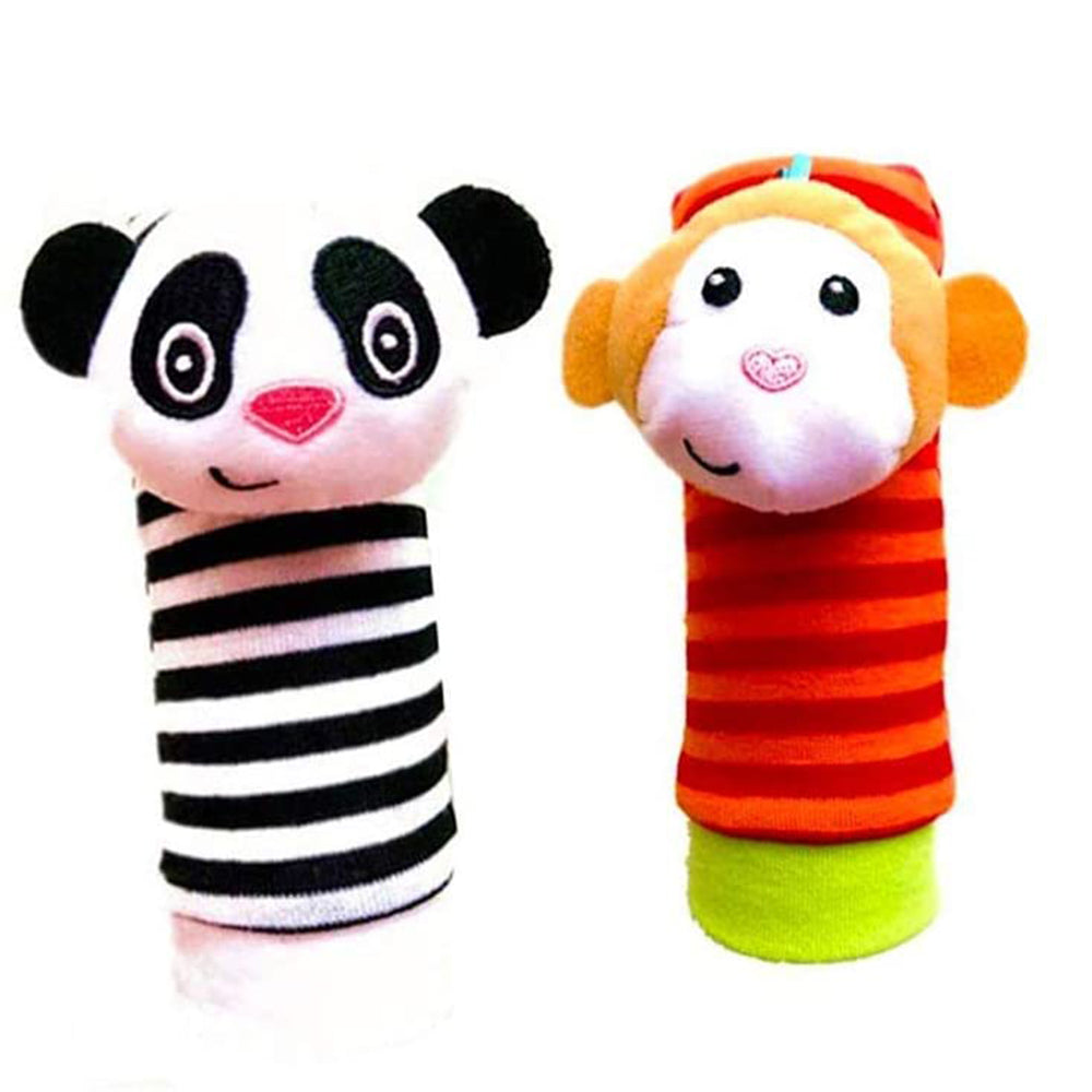 Baby Socks Wrist Rattle and Foot Finder Toys Set (4 PCS) E115